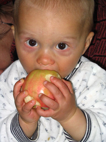 Eating an Apple! (9 months old)