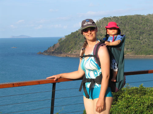 On the deck after walk back from the beach (11 months old)