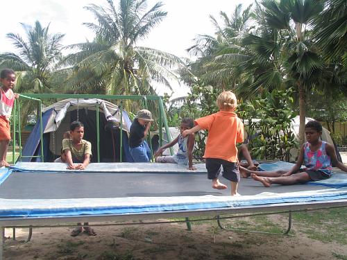 On the Trampoline with The Locals