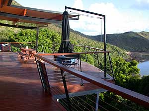 Relax on the outdoor deck